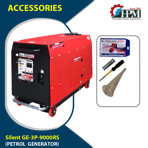 8 KVA Portable World’s Most Powerful & Most Light Weight Generator- 3 Phase, Petrol Run, Recoil & Self Start Model Silent GE-3P-9000RS